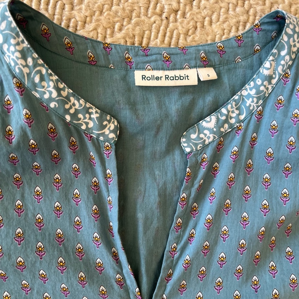 NWOT Roller Rabbit Tiered Peasant Dress - S - Picture 8 of 9